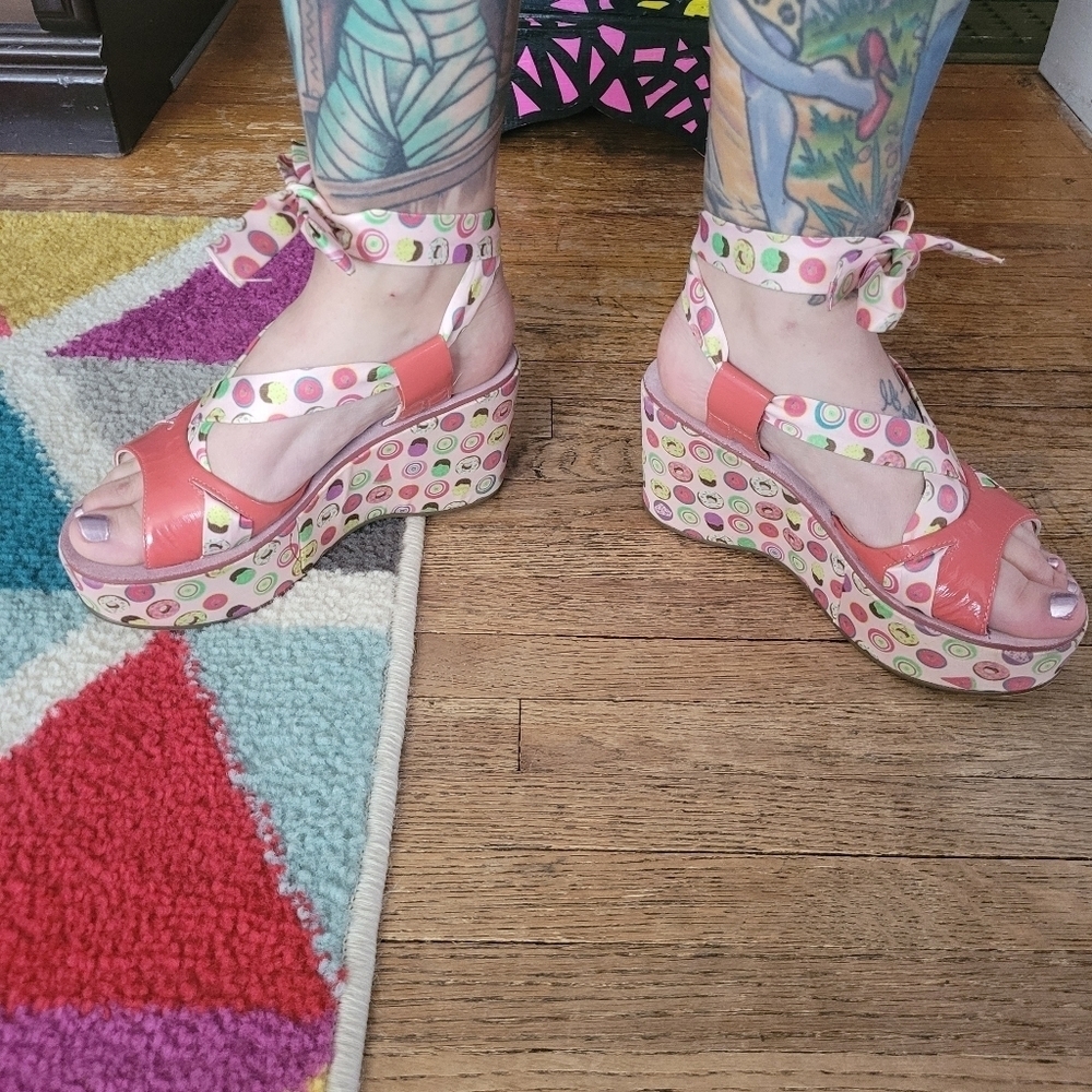 Vintage Fornarina Cupcake Donut Platforms, GUC, Size 35 - Picture 5 of 9